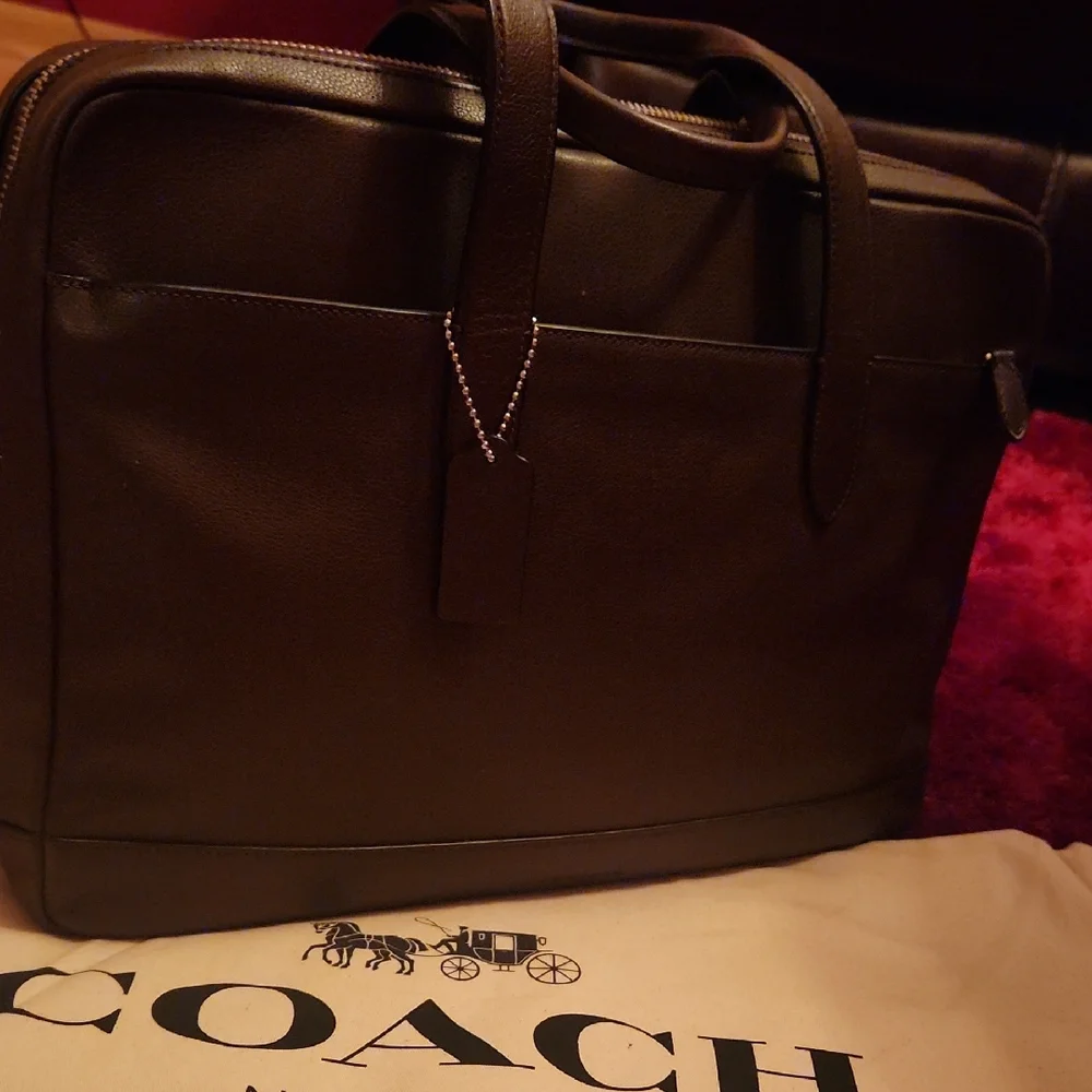 Coach Brown Leather Briefcase